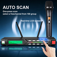 Biner R7 professionnel lumière LED anneau micro Portable portable Uhf système de Microphone sans fil