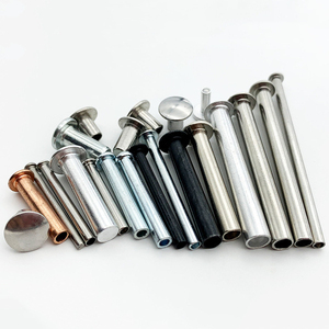 Nhôm Thép Không Gỉ Phẳng Mỏng Đầu Sắt Đinh Tán Rắn Đinh Tán Xử Lý Gõ Đinh Tán Kit Cho Phanh Và Ly Hợp Lót - Product Image 4