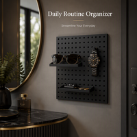 Support d'affichage modulaire en métal DIY, idéal pour le rangement et l'organisation dans les ateliers d'artisanat et les studios d'art, avec kit d'accessoires