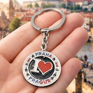 Llavero de Aleación de Zinc con Diseño de Praga, Llavero Metálico Giratorio con Mosquetón, Recuerdo de la República Checa, Regalo para <span class=keywords><strong>Turismo</strong></span> - Product Image 2