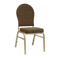 Precio barato de acero muebles de Hotel de comedor de oro de alta calidad de aluminio utilizado Hotel venta al por mayor anillo banquete silla