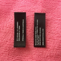 Étiquette de contenu en polyester écologique, étiquette en satin lavable pour logo d'impression pour le cou