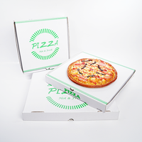 Caja de Pizza Corrugada Desechable Ecológica con Logotipo Personalizado para Restaurante, con Laminado Mate y Relieve