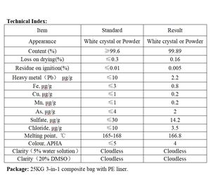 Itaconic asit 99.6% Min 97654 2-metilenbutandioik asit Itaconic asit - Product Image 2