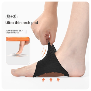 Semelles orthopédiques épaissies en silicone et élasthanne pour soutien de la voûte plantaire, adaptées aux pieds plats, à la supination du <span class=keywords><strong>pied</strong></span> et au soutien de la voûte plantaire élevée, et pour la correction de la déformation du <span class=keywords><strong>pied</strong></span>. - Product Image 1
