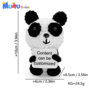 Muñeca de Ganchillo Personalizada al por Mayor para Halloween con Logotipo, Fabricante de Amigurumi Panda, Precio de Fábrica, OEM - Product Image 2