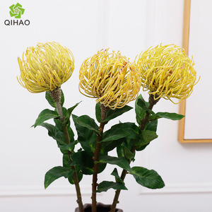QIHAO Artificial Pincushion Flower Bouquet High Simulation Plastic Wedding Decoration - Product Image 3