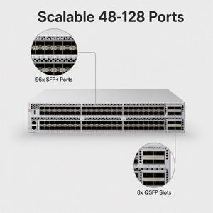 Switch SAN G630 32G Gen6 Original para Brocade, 48 Puertos, Módulos SFP de Onda Corta Activos, Almacenamiento de Canal de Fibra de 8Tbps, Montaje en Rack 2U - Product Image 3