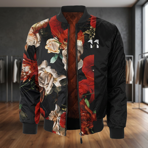 Chaqueta Bomber de Piel de Oveja y Vacuno Sublimada Negra de Invierno, Hecha a Medida, de Alta Calidad, Transpirable, para Hombre o Mujer, Tallas Grandes - Product Image 3