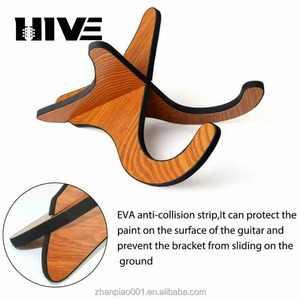 Holz-Gitarrenständer Installationsfrei, Tragbarer Holz-Gitarrenständer, Aufrechter Gitarrenständer für den Heimgebrauch zur Wandmontage - Product Image 6