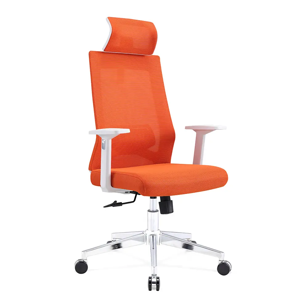 Orange mesh fabric foam cushion high back office chair TD 521