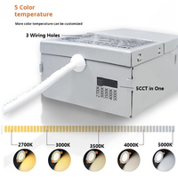 2 4 6 8 Inch Dimmable Cct Led Encastré Wafer Cob Adjust Down Lights Design Spot Light Panel Pot Lights Downlight