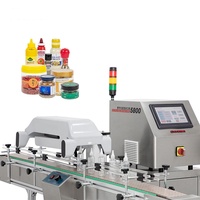 Machine de scellage par induction à haute vitesse refroidie à l'eau avec plateforme élévatrice électrique pour bouteilles de boissons, sauces et huiles