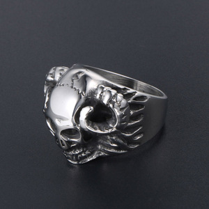 Skull Skeleton Men's <b>Ring</b> <b>Titanium</b> Steel Punk Gothic Rock Style Gift Jewelry SA606 - Product Image 4