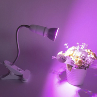 Support de lampe Led 3 en 1 avec interrupteur marche/arrêt, lampe de bureau flexible pour croissance, 30cm 360 degrés, e27