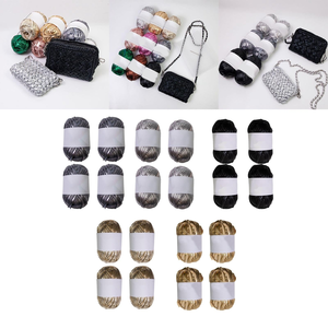 Hilo Metálico para Tejer a Mano, 100g 32m, Hilo Fantasía para Crochet, DIY, Bolsos Tejidos - Product Image 2