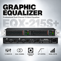 Égaliseur graphique audio double canal 15 bandes avec sortie subwoofer indépendante pour système de sonorisation de scène