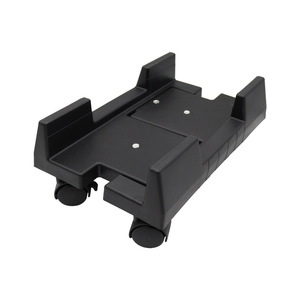 Support pour ordinateur Disway, blanc, en PP, avec roulettes, pour utilisation sur bureau - Product Image 3