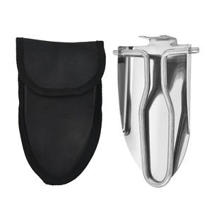 Pelle à glace en acier inoxydable pliable et portable pour les magasins de thé au lait et les supermarchés, avec lame de préhension intégrée - Product Image 3