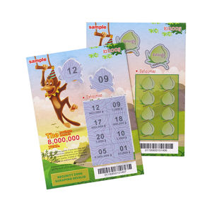Services d'impression haute résolution Black Core Paper bas <span class=keywords><strong>prix</strong></span> cmyk billet de loterie gratter pour une victoire instantanée - Product Image 5