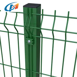 室外花园金属焊接安全3D弧形铁丝网护栏板