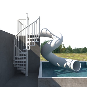 Custom <strong>Swimming</strong> <strong>Pool</strong> Spiral Staircase for Sale 0utdoor 304 Stainless Steel Spiral Stairs Second Floor Design Round Stair <strong>Slides</strong> - Product Image 4
