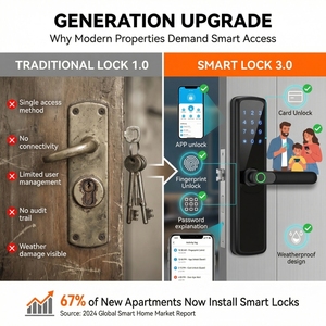 Serrure de porte intelligente numérique Tuya Alexa TTLock pour maison connectée, avec empreinte digitale et clavier, en laiton, pour portes en aluminium/bois/acier - Vente en gros - Product Image 5