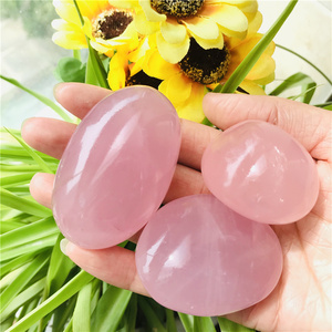 도매 자연 좋은 품질 로즈 쿼츠 크리스탈 팜 스톤 포켓 스톤 치유 - Product Image 6