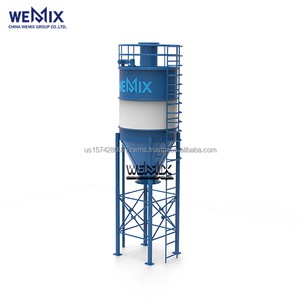 Silo de cemento entero 30T, Silo de cemento de acero al carbono Q235 para planta mezcladora de hormigón - Product Image 1