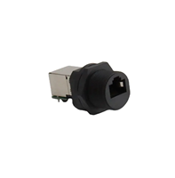 Adaptor Ethernet RJ45 Tahan Air IP67 1 Gbps untuk Pemasangan Panel Depan (Female) dengan Sekrup Pengunci 2 Titik dan Fungsi Shielding