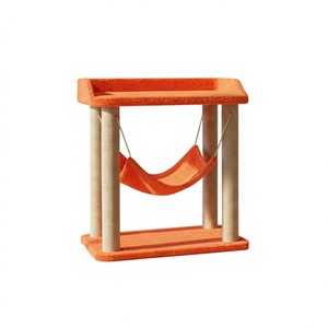 High-quality Amistar Tangerine Dream Classic <b>Cat</b> Tree with Jute <b>Hammock</b> & 2-Level Scratchers Eco-Friendly for <b>Cats</b> of All Sizes - Product Image 1
