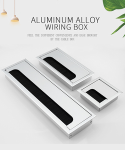 Cache-câbles pour bureau, cache-trous carrés, passe-câbles en aluminium, autres accessoires de mobilier - Product Image 1