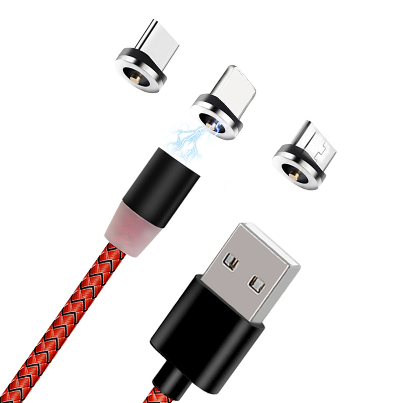 Factory hot Sales 3 in 1 Magnetic Type C Fast Charging USB Cable Mobile Phone Micro usb c cable