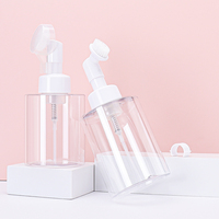 Botol Busa Sepatu Silinder Transparan Kosong 300/500/1000/1200ml Plastik PET Keras Putih Pembersih Sepatu untuk Sepatu Olahraga