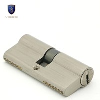 Cylindre de serrure de porte en alliage de zinc double ouverture 70 mm de haute qualité avec clés, norme européenne, pour ensemble de serrures de portes en bois, PVC et aluminium