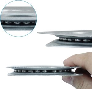 Plataforma giratoria cuadrada galvanizada de 3 pulgadas (72*72 mm), bajo nivel de ruido, rotación de 360 grados, capacidad de carga de 200 lb, para soporte de exhibición en el hogar u oficina. - Product Image 2