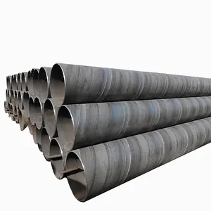 مخزون ضخم من أنابيب الفولاذ الحلزوني الملحوم قطره 12 متر أنبوب ASTM A53 A106 Q195 Q235B Q345 Sch40