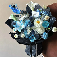 Papier texturé fait main, papier d'emballage coréen de luxe pour fleurs, papier pour bouquets de fleuristes, emballage pour fleurs fraîches