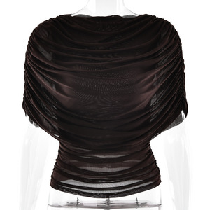 Women's Cape Style Loose Top Solid Color Irregular Folds Polyester <b>Wedding</b> <b>Jacket</b> <b>Wrap</b> - Product Image 5