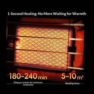 Estufa de Leña Portátil de Acero Inoxidable para Interiores y Exteriores, para Invierno, para Acampar, con Tanque de Gas - Product Image 2