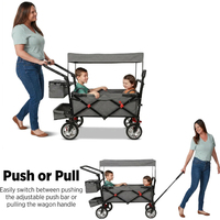 Chariot de camping pliable pour enfants, idéal pour le camping, les pique-niques et la randonnée, avec harnais de sécurité à 5 points, vente en gros