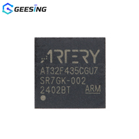 Geesing ARM Cortex-M4F MCU 32 bits 288 MHz 1 Mo Flash QFN-48 avec FPU DSP Double OTG Ethernet 5,33 Msps ADC AT32F435CGU7