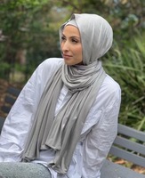 Ensemble assorti de 2 pièces pour femmes musulmanes, châles en jersey, foulards, hijab instantané à double boucle en jersey