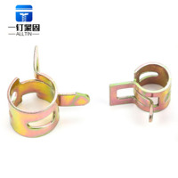 Collier de serrage à ressort Alltin en acier au carbone irisé, couleur zinc, 6-18, pour fixation de conduites d'eau et de carburant automobiles