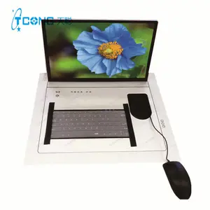Conference Computer Display Screen Motorized Lift with 21.5" Touch Screen Flip Up Case for Conference Table LCD Flip Up Device