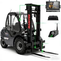 Système de caméra sans fil étanche 720p pour chariot élévateur Gallop/HOWING avec vision nocturne, enregistrement DVR, alerte sonore et moniteur tactile 7 pouces
