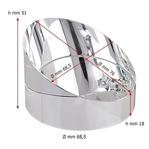 Fermalibro in Cristallo Bianco D70x45 mm per Uso da Scrivania - Product Image 2