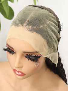 Peluca trenzada de cabello humano <span class=keywords><strong>con</strong></span> encaje frontal completo 13x4, onda de agua, para <span class=keywords><strong>trenzas</strong></span>, onda natural, pre-arrancada, rizada, pelucas frontales de cabello humano - Product Image 5