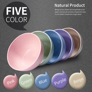 環境にやさしいBPAフリー電子レンジ対応ボウル小麦ストローカラー防熱ボトムカスタマイズ可能な技術キャンプ用使い捨て - Product Image 4