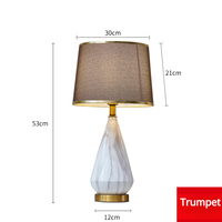 Lámpara de Escritorio Decorativa de Diseño Moderno y Exquisito, con Patrón de Cerámica de Lujo Italiano, Alimentada por Corriente Alterna de 220V, para Mesita de Noche de Hotel